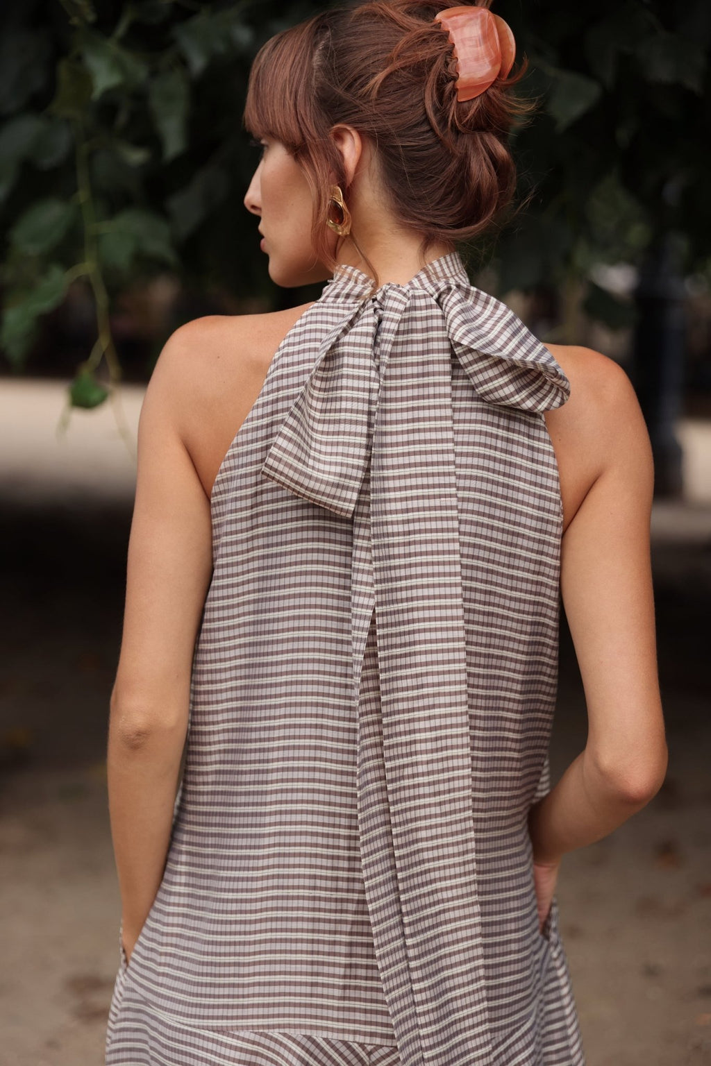 Victoria Dress Brown Plaid