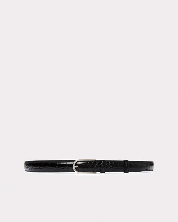 ESSĒN Black / Leather The Classic Belt - Black Croc