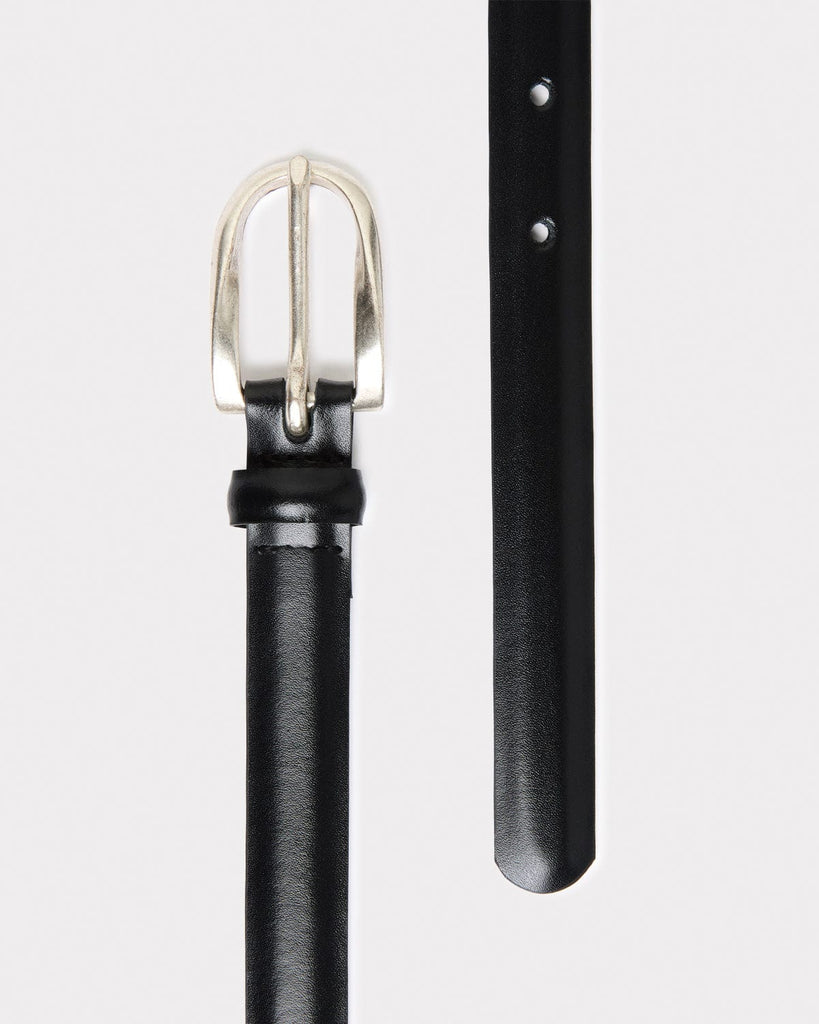 ESSĒN Black / Leather The Double Wrap Belt - Black