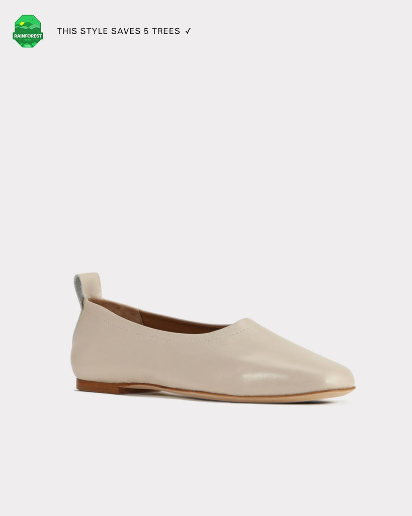 ESSĒN Shoes The Foundation Flat - Ivory
