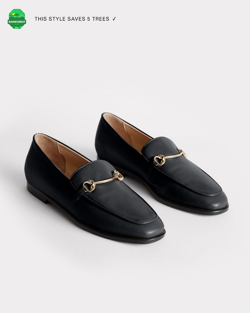 ESSĒN Shoes The Modern Moccasin - Black with hardware