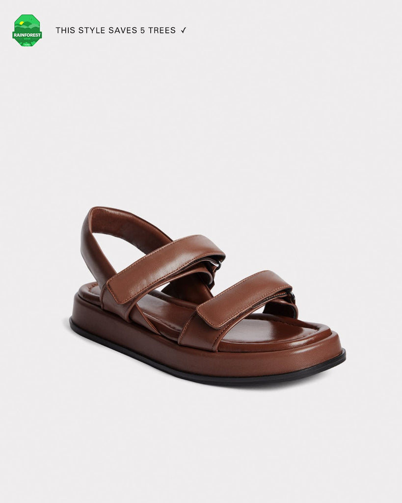 ESSĒN The Sporty Sandal - Chocolate
